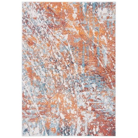 Safavieh 6 ft.-7 in. x 6 ft.-7 in. Crystal Square Contemporary Rug - Ivory & Rust CRS316A-7SQ